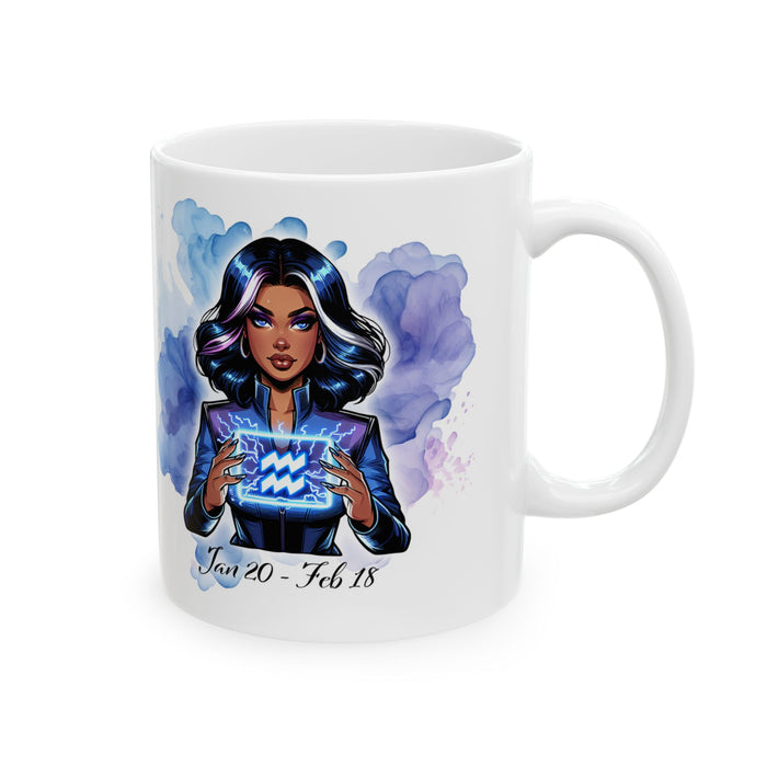 Aquarius Zodiac Mug Astrology Coffee Cup Jan Feb Birthday Horoscope Gift
