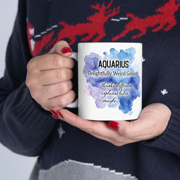 Aquarius Zodiac Mug Astrology Coffee Cup Jan Feb Birthday Horoscope Gift