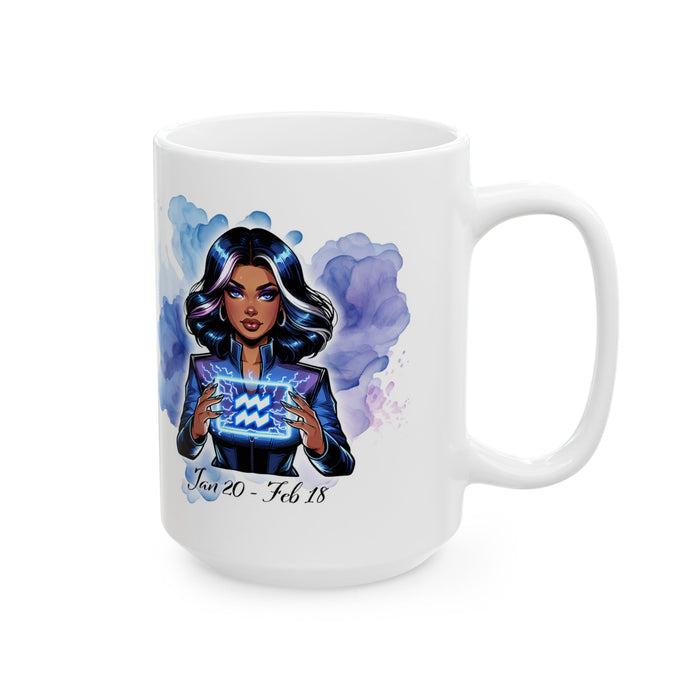 Aquarius Zodiac Mug Astrology Coffee Cup Jan Feb Birthday Horoscope Gift