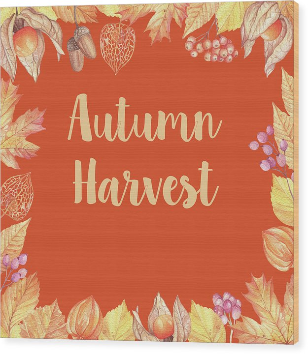 Autumn Harvest Wood Print Wall Art Home Decor for the Fall