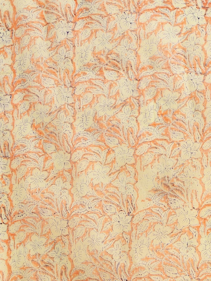 Indiehaat | Pure Kota Doria Blockprint Suit Yellow
