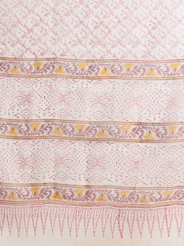 Indiehaat | Pure Kota Doria Blockprint Suit Pink