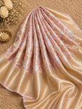Indiehaat | Pink Mashru Katan Silk Saree | Brocade