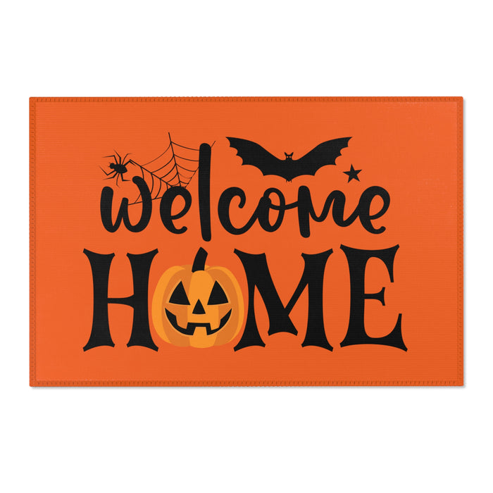 Bat Pumpkin Welcome Halloween Area Rug Home Décor Durable Colorful
