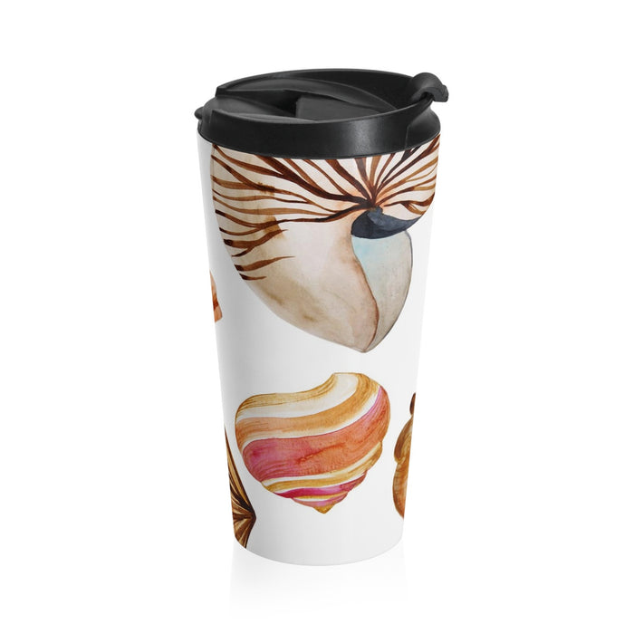 Beach Seashells Stainless Steel Travel Mug 15 oz