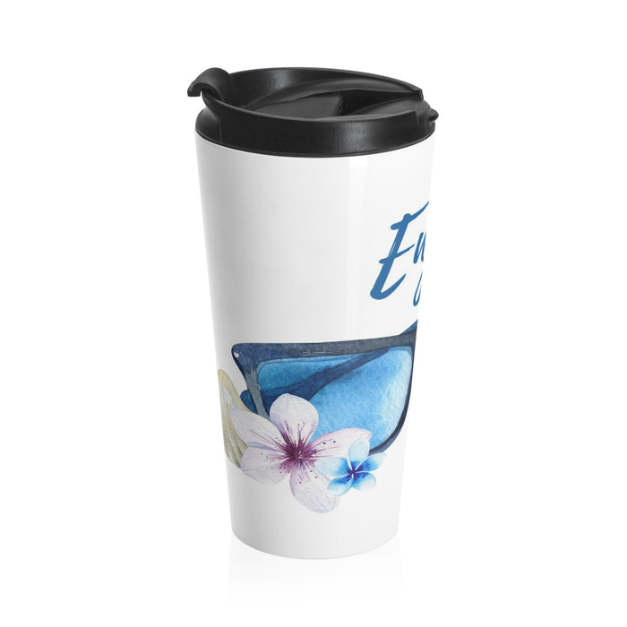 Beach Theme Sunglasses Stainless Steel Travel Mug 15 oz
