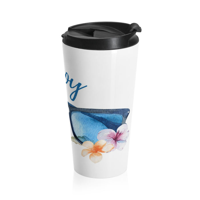 Beach Theme Sunglasses Stainless Steel Travel Mug 15 oz