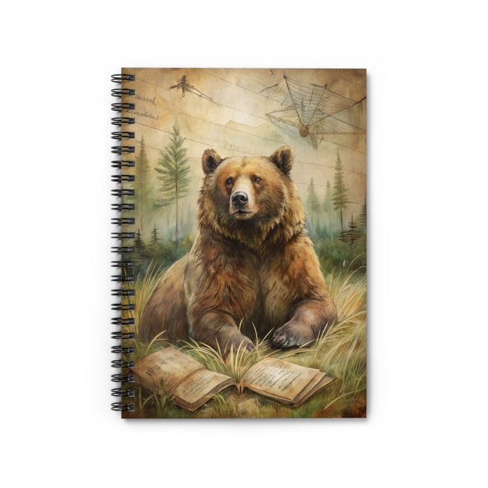 Bear Reader Spiral Notebook – 6" x 8" Wildlife Ruled Journal