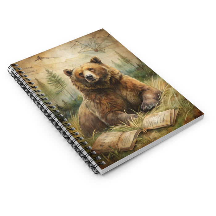 Bear Reader Spiral Notebook – 6" x 8" Wildlife Ruled Journal