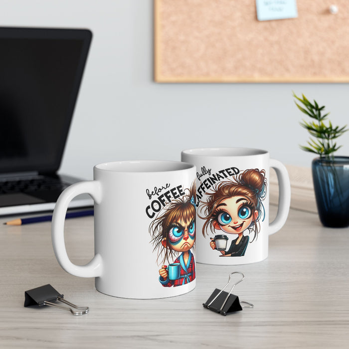 Before Coffee After Coffee Funny Mug Cute Coffee Lover Gift for Women