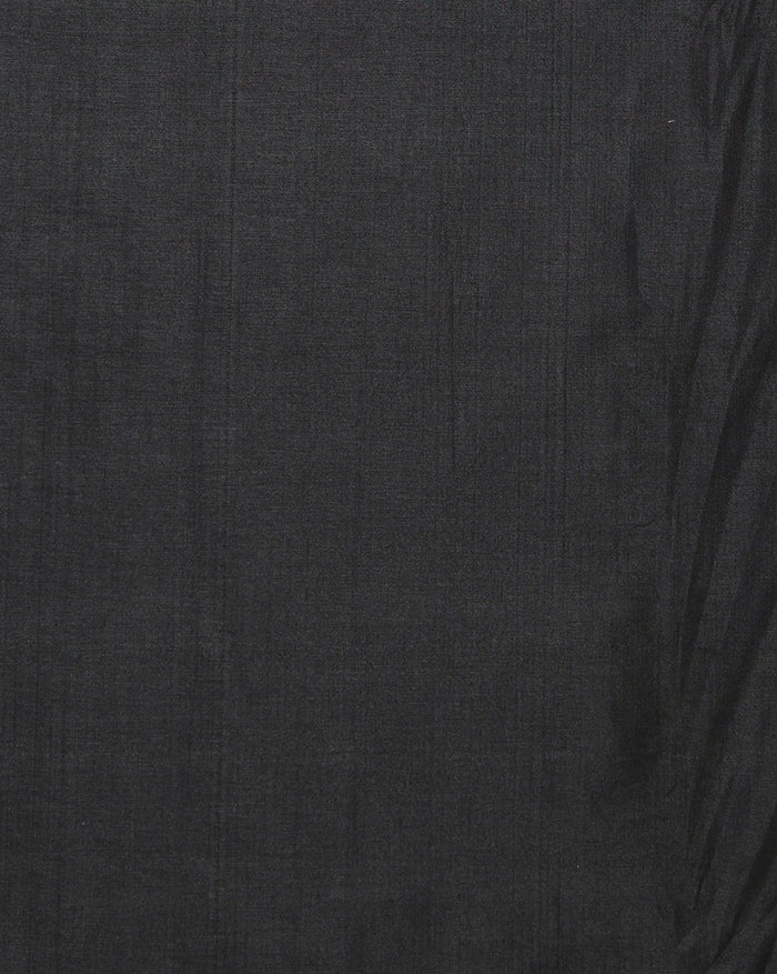 Indiehaat | Kashmiri Silk Printed Saree Beige & Black