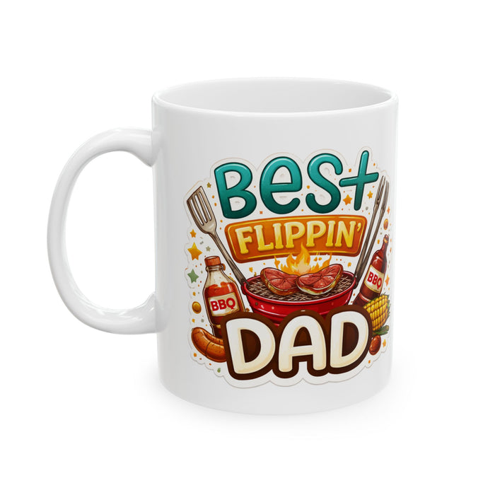 Best Flippin’ Dad Mug  Funny BBQ Grill Master Gift  Father’s Day Coffee Cup