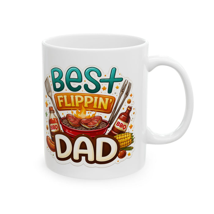 Best Flippin’ Dad Mug  Funny BBQ Grill Master Gift  Father’s Day Coffee Cup