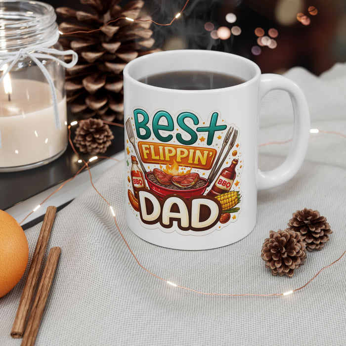 Best Flippin’ Dad Mug  Funny BBQ Grill Master Gift  Father’s Day Coffee Cup