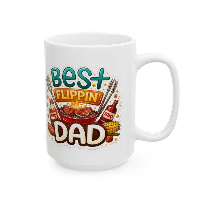 Best Flippin’ Dad Mug  Funny BBQ Grill Master Gift  Father’s Day Coffee Cup