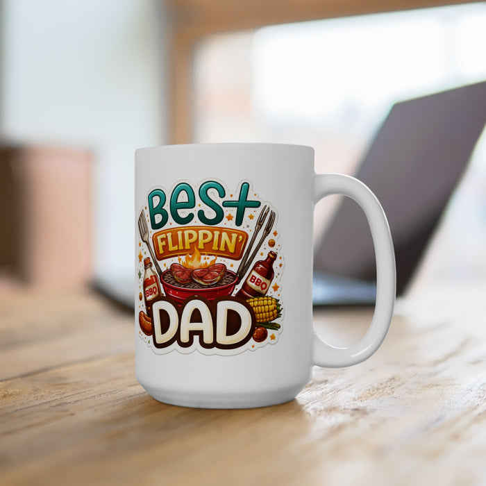 Best Flippin’ Dad Mug  Funny BBQ Grill Master Gift  Father’s Day Coffee Cup