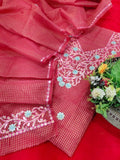 Indiehaat | Kota Cotton Gota Patti Suit Material Pink