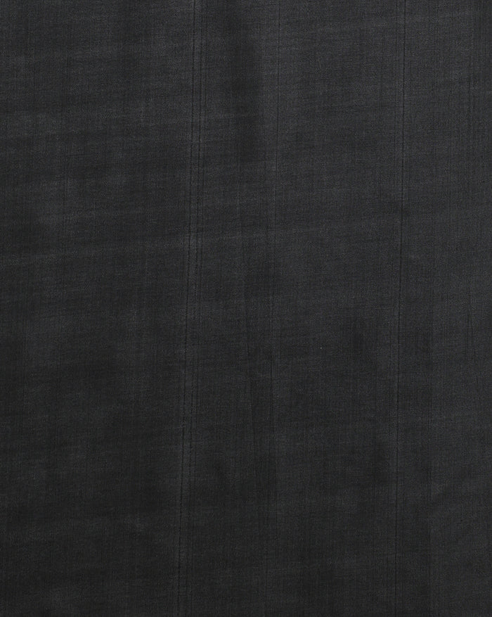 Indiehaat | Kashmiri Silk Printed Saree Black & Charcoal