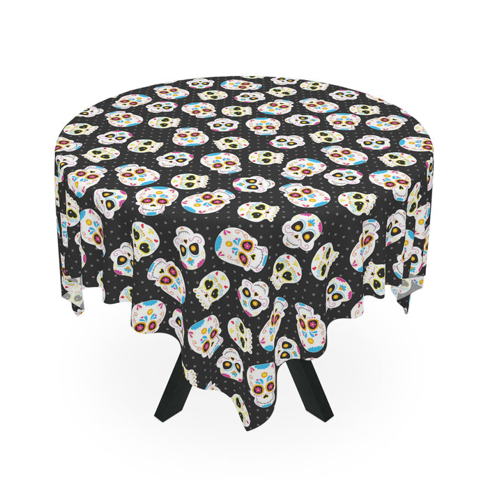 Black Sugarskull Tablecloth Décor Day of the Dead Party Table Covering
