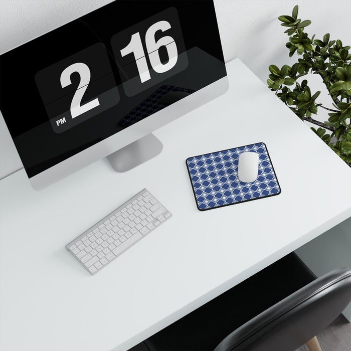 Blue Geometric Pattern Non-Slip Mouse Pads Home Office Décor