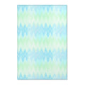 Blue Green Zigzag Geometric Area Rugs Durable 3 Sizes Home Decor Artsy