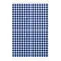 Blue White Geometric Pattern Area Rugs 3 Sizes Versatile Durable