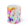 Bold Colorful Geometric Design Coffee Mug 2-Sizes 11oz/15oz Dishwasher Microwave Safe