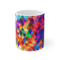 Bold Colorful Geometric Design Coffee Mug 2-Sizes 11oz/15oz Dishwasher Microwave Safe