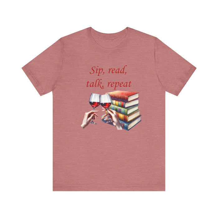 Book Club T-shirt Sip Read Talk Repeat