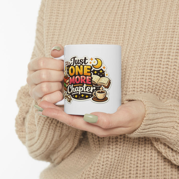 Book Lover Mug “Just One More Chapter” Reading Gift Coffee Cup Reader Gift