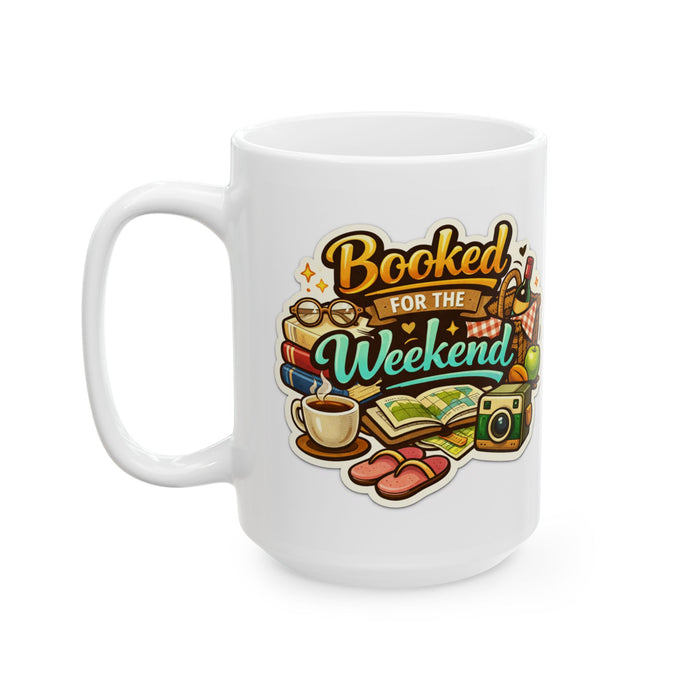 Booked for the Weekend Mug  Book Lover Gift  Cozy Reading Coffee Cup Readers