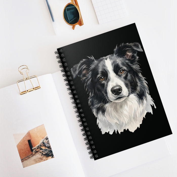 Border Collie Spiral Notebook – Dog Lover Ruled Journal
