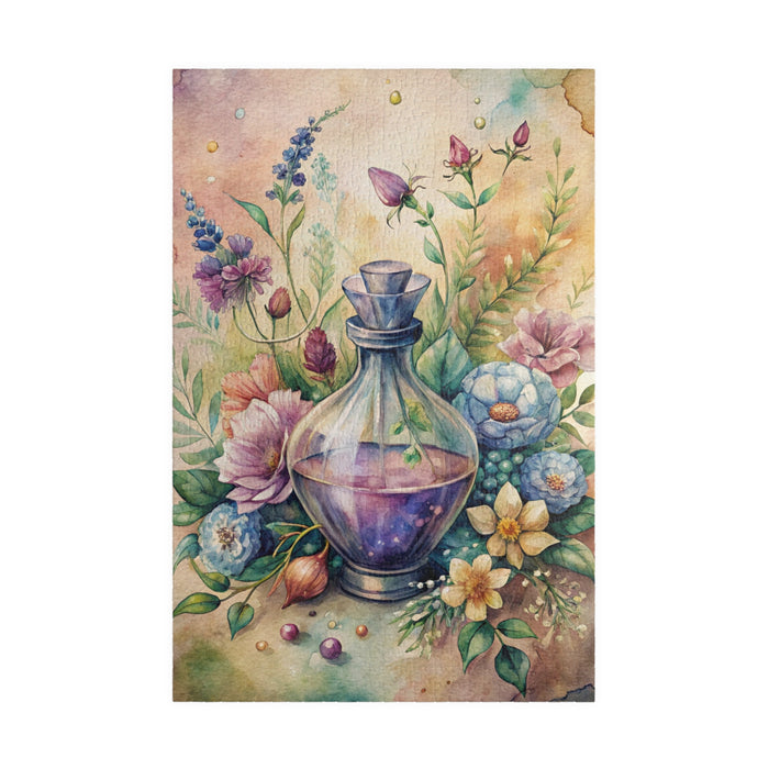 Botanical Floral Puzzle Potion Bottle Art Jigsaw Puzzle 110 252 520 1014 Piece
