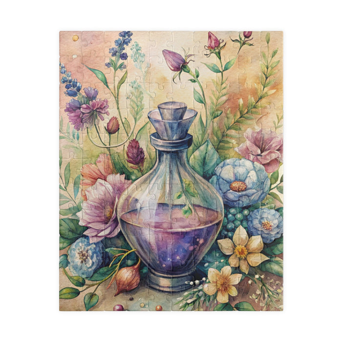 Botanical Floral Puzzle Potion Bottle Art Jigsaw Puzzle 110 252 520 1014 Piece
