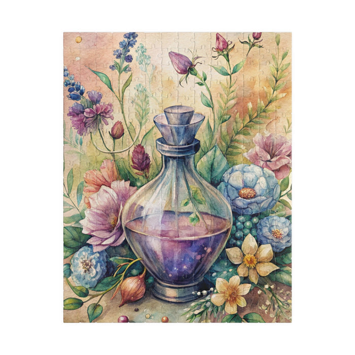 Botanical Floral Puzzle Potion Bottle Art Jigsaw Puzzle 110 252 520 1014 Piece