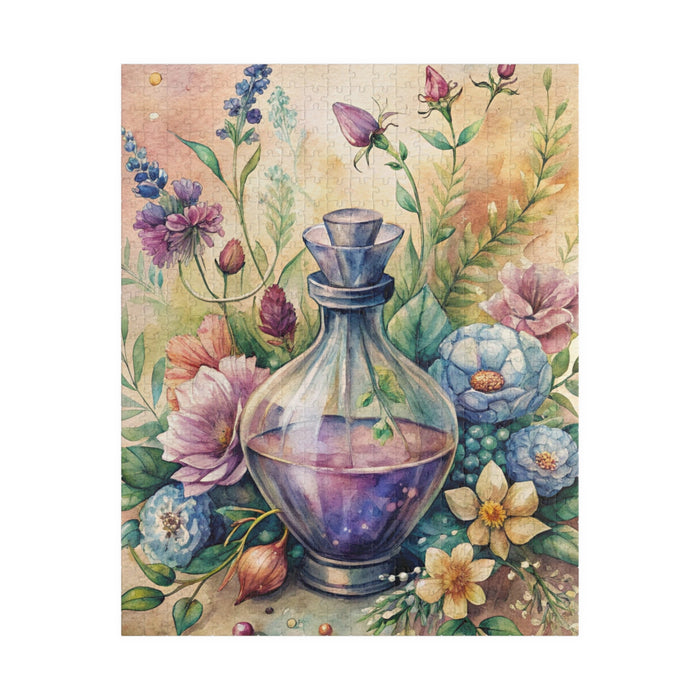 Botanical Floral Puzzle Potion Bottle Art Jigsaw Puzzle 110 252 520 1014 Piece