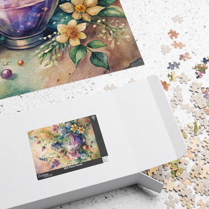 Botanical Floral Puzzle Potion Bottle Art Jigsaw Puzzle 110 252 520 1014 Piece