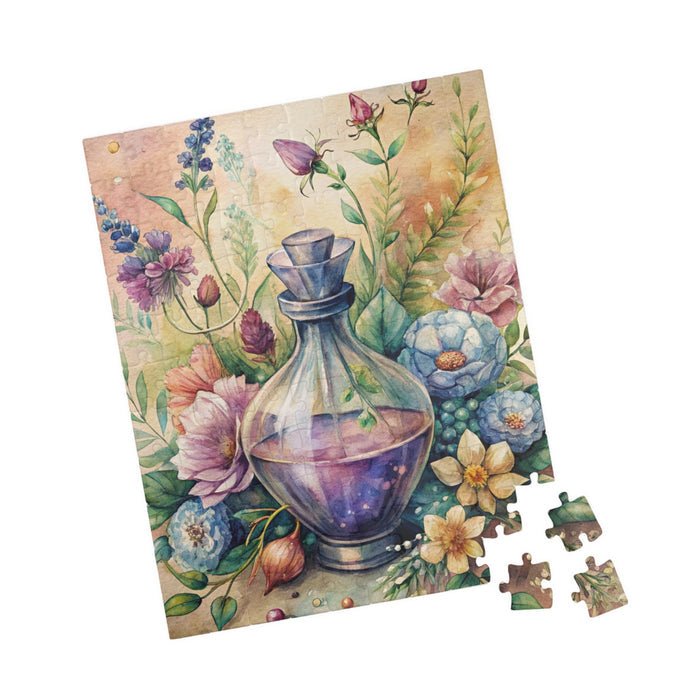 Botanical Floral Puzzle Potion Bottle Art Jigsaw Puzzle 110 252 520 1014 Piece