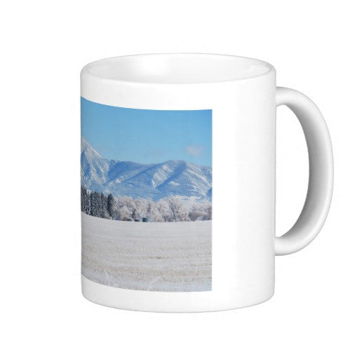 Bozeman Montana Rocky Mountain Winter Coffee Mugs 11oz 15oz Ceramic