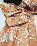 Embroidered Organza Pure Silk Cameo Pink Saree for Ethnic Dressing | Indiehaat
