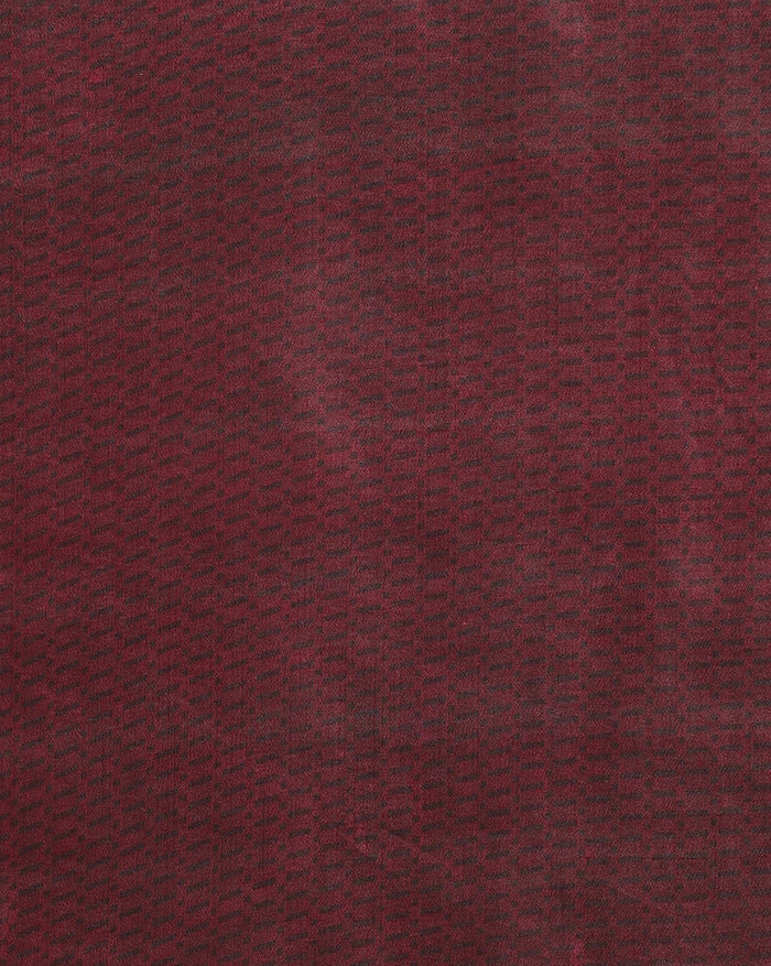 Indiehaat | Kashmiri Silk Printed Saree Dark Brown & Tan