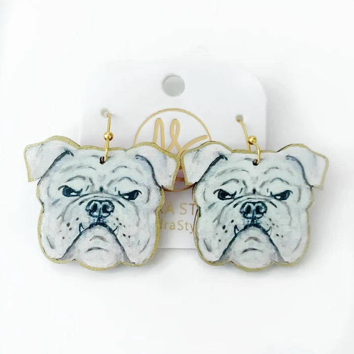 Bulldog Gameday Dangle Earrings