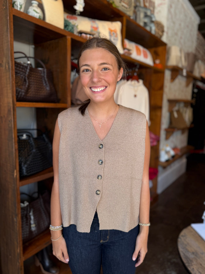 Button-Up Sweater Vest