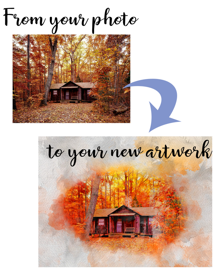 Cabin Lover Watercolor Style Art Canvas Gallery Wraps