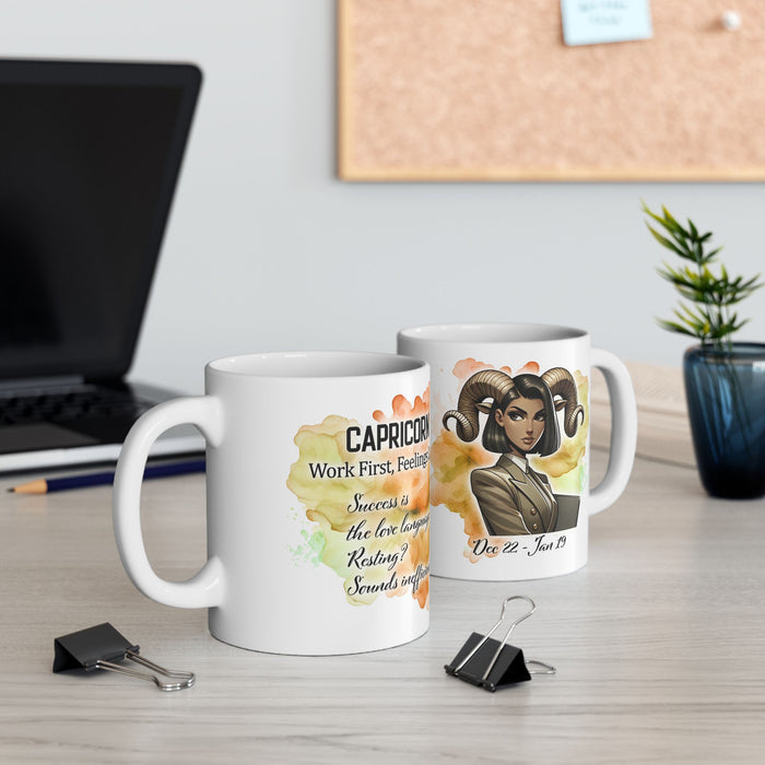 Capricorn Zodiac Coffee Mug – Astrology Gift, Funny Capricorn Cup Gift for Caps