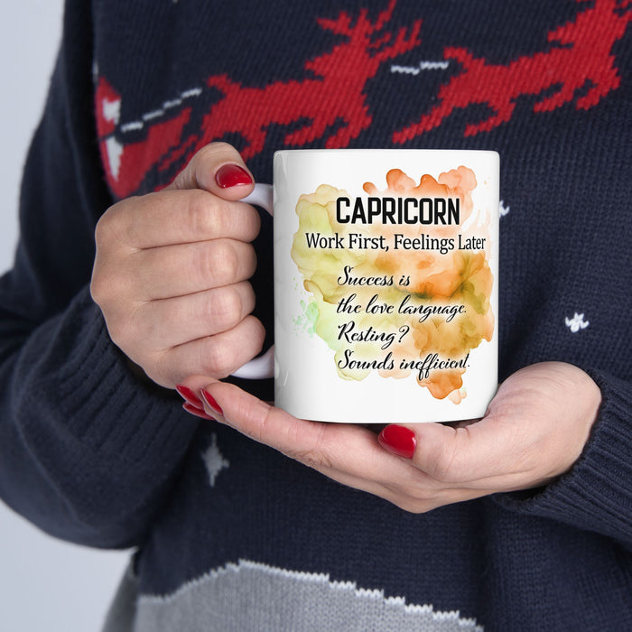 Capricorn Zodiac Coffee Mug – Astrology Gift, Funny Capricorn Cup Gift for Caps