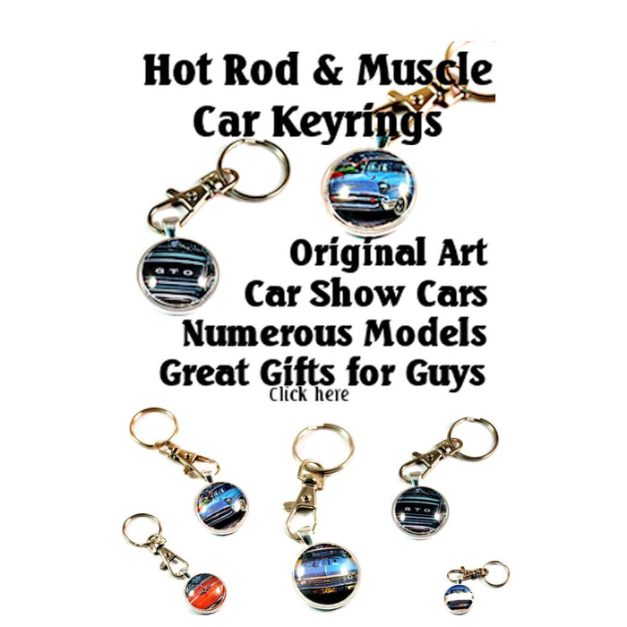 Car Guy Gift, Personalized keyring, Custom Hot Rod KeyRing, hotrod gift for him, street rod keychain, gearhead gift, Classic Car Keyring