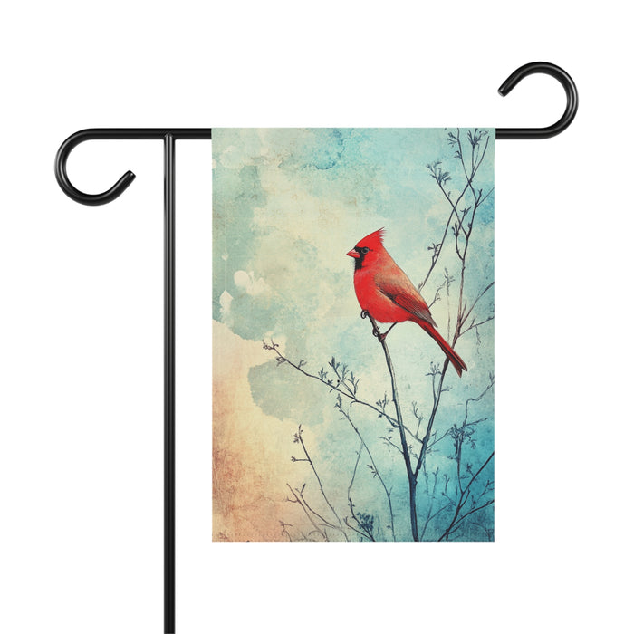 Cardinal Garden Flag Outdoor Yard Decor Red Bird House Flag Banner