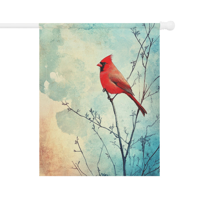 Cardinal Garden Flag Outdoor Yard Decor Red Bird House Flag Banner