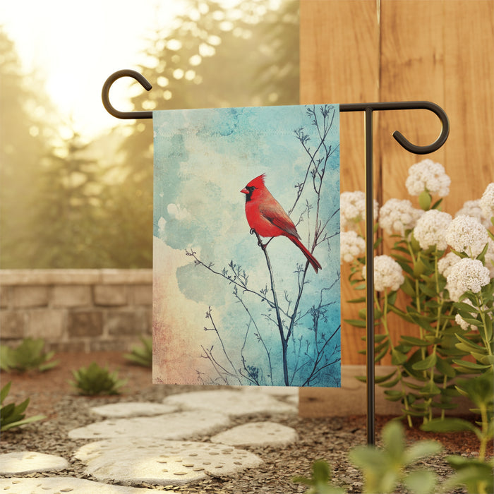 Cardinal Garden Flag Outdoor Yard Decor Red Bird House Flag Banner